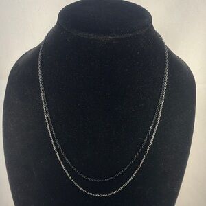 Hand Crafted Silver Double Layer Necklace